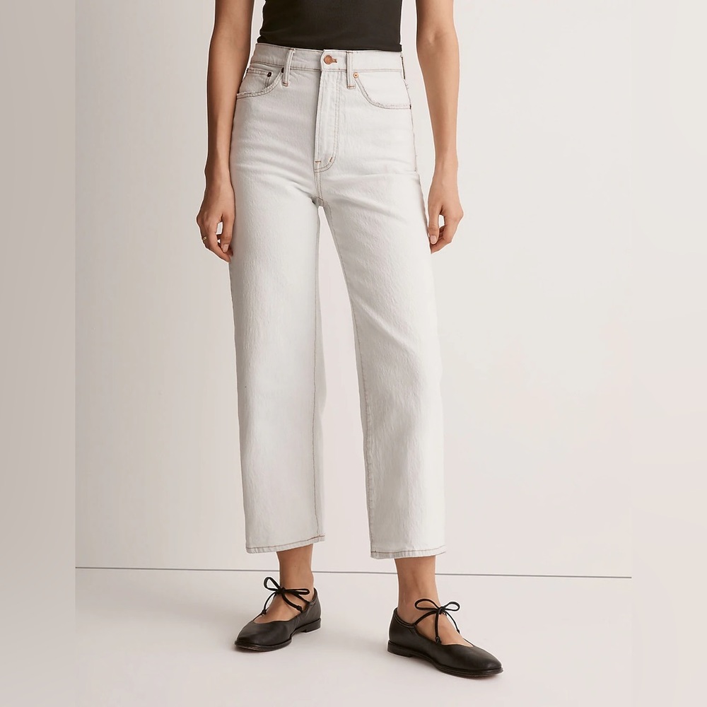 NWT Madewell The Perfect Vintage Wide-Leg Crop Jeans Light Wash. Size 29